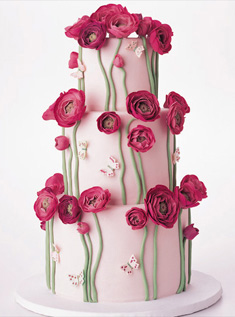Fondant Wedding Cake on Floral Wedding Cakes You   Ll Love   Blushing Bridezilla