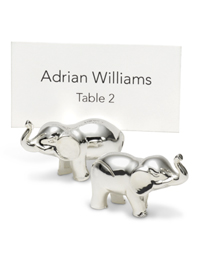 Elephant Place Card Holders - Silver-plated