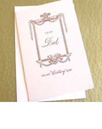 To My Dad on My Wedding Day Card