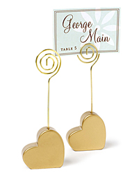 Heart Place Card Holder - Gold
