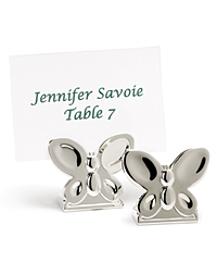 Silver Butterfly Place Card Holder