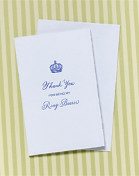 Thank You For Being My Ring Bearer Card