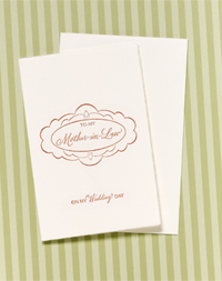 To My Mother-in-Law on My Wedding Day Card