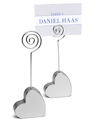 Heart Place Card Holder - Silver