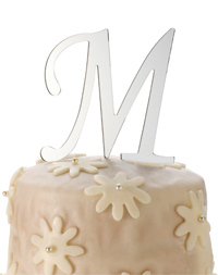 Mirrored Initial Cake Topper