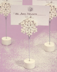 Snowflake Stand Place Card Holder