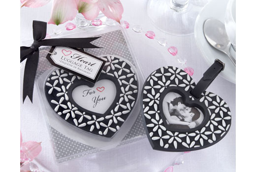 Black and White Heart Luggage