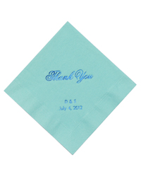 Personalized Beverage Napkins - Thank You Classic