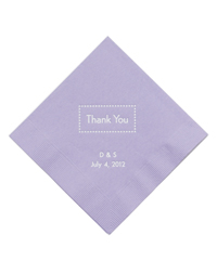 Personalized Beverage Napkins - Thank You Modern