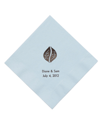 Personalized Beverage Napkins - Leaves