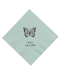 Personalized Beverage Napkins - Butterfly