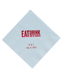 Personalized Beverage Napkins - Eat, Drink... Block