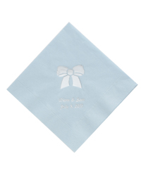 Personalized Beverage Napkins - Bow