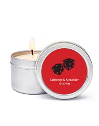 Personalized Soy Candle Favors - Lucky in Love