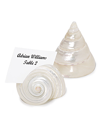 Pearlized Shell Place Card Holders